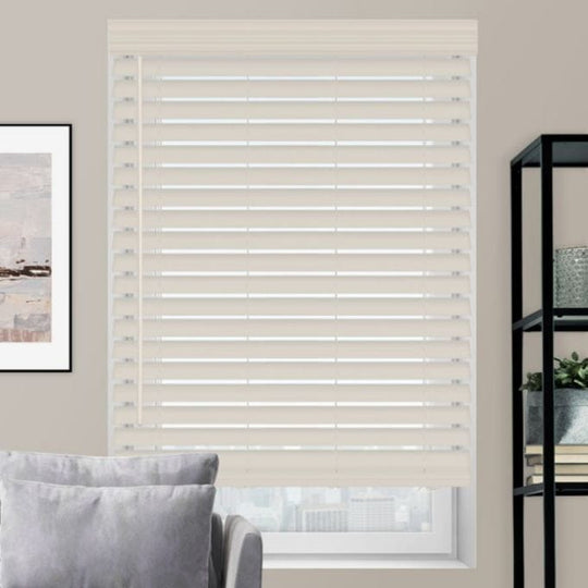 Faux Wood Blinds For Windows - Custom // Factory Direct Blinds