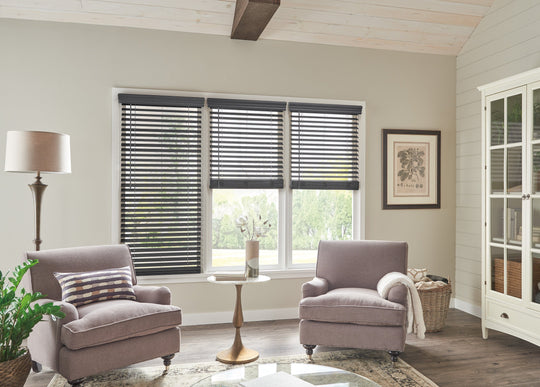 Faux Wood Blinds For Windows - Custom // Factory Direct Blinds