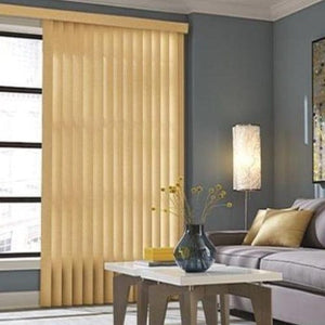 Vertical Blinds 3 ½" Faux Woodtone Vertical Blinds